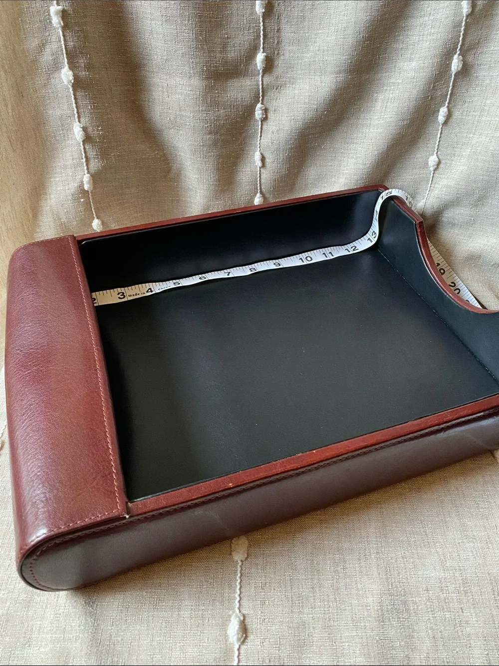 Classic Leather Valet Tray/ Desk Tray Organizer- Father’s Day gift.